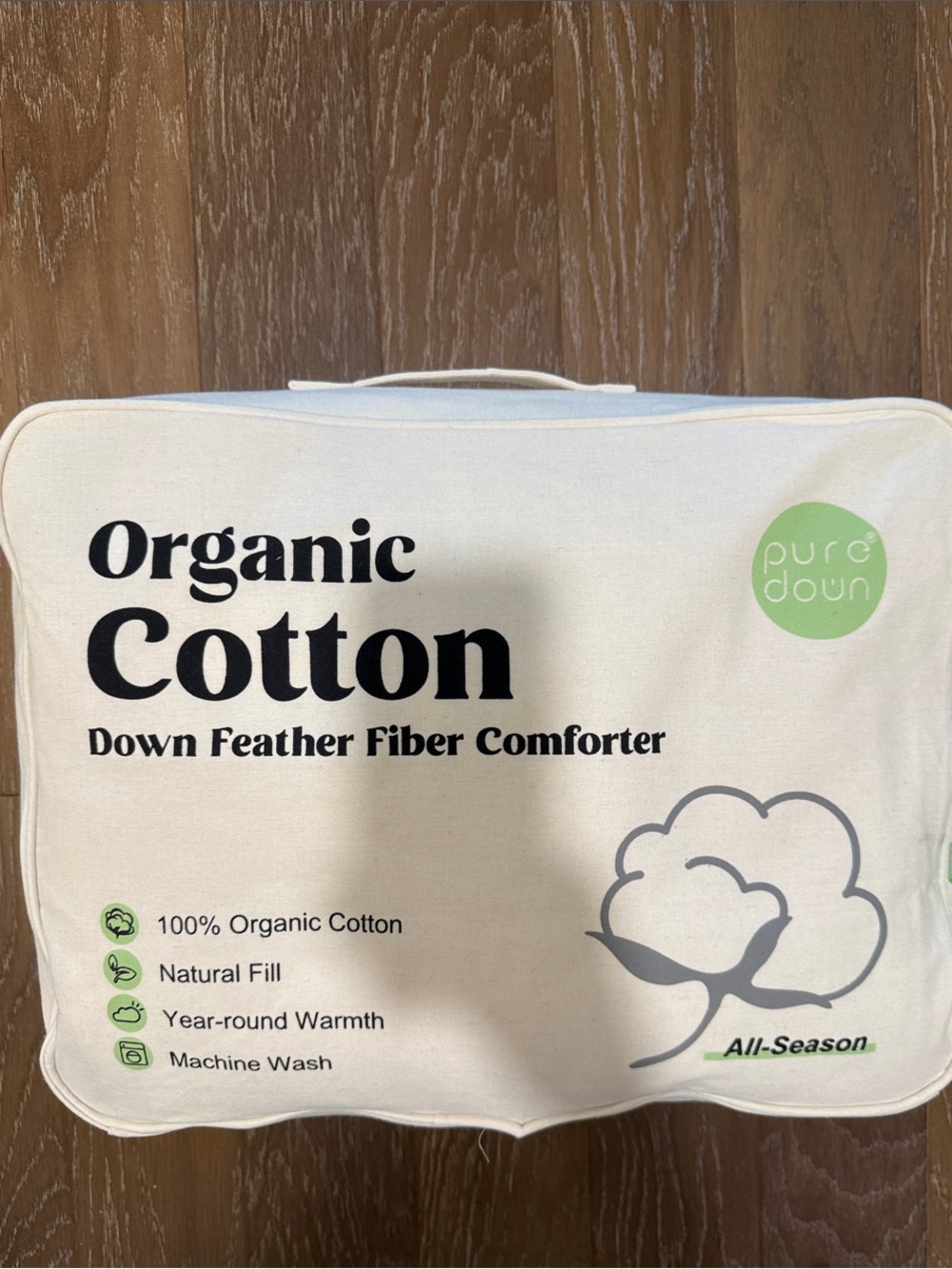 Down Feather Fiber Comforter - Cream